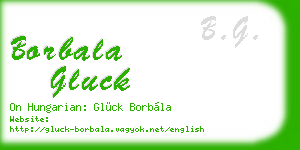 borbala gluck business card