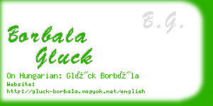 borbala gluck business card